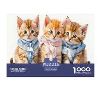 Three Little Kittens Puzzle Giochi 1000 Pezzi Per Gioco Familiare Arte Interesting Puzzle Adulti Idea Regalo Per 70x50cm/1000pcs