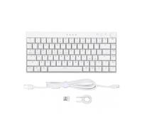 Three-Mode Mechanical Keyboard 82 Keys RGB Dynamic Backlight N Key Rollover White Mechanical Keyboard Black Switch