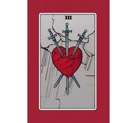 Three of Swords - Tarot Card Notebook - Card No.57 (Color Ed.): A5 Ruled Lined Tarot Journal Diary Sketchbook Notebook - Three of Swords (Heartbreak and Emotional Pain)