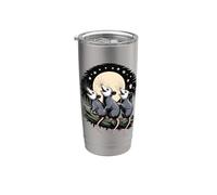 Three Opossums Howling at the Moon Possum Lover Bicchiere termico in acciaio inox doppia parete
