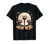 Three Ostrich Moon Big Bird Parody Safari Maglietta