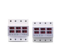 Three Phase 4 Wires 3P+N 63A 100A Adjustable Voltage Ampere Protector Self Recovery Auto Reconnect Voltage Protection Relay NWPNLXEA(63A without N 380V)