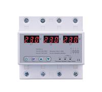 Three Phase Adjustable Over and Under Voltage Protector 3 Phase Automatic Recovery Protective Device Reset 63A 380V