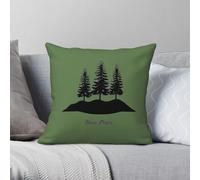 Three Pines Louise Penny - Federa quadrata in poliestere e velluto con stampa con cerniera, federa decorativa per cuscino da letto