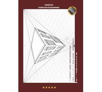 三点透視図法 THREE -POINT PERSPECTIVE, 方眼紙 - スケッチブック G R I D P A P E R - S K E T C H B O O K: A4サイズのノートブック、120ページ、薄いグレーの三点透視グリッド付きで、建築デザインや正確でクリアなデザイン作業に最適です。