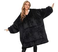 THREE POODLE Felpa Coperta Oversize con Cappuccio, Felpa Gigante Coperta Indossabile con Maniche, Coperta con Cappuccio Ultra Morbida e Calda, Cozy Hoodie Felpa Pile per Donna,Uomini e Bambini, Regalo