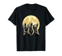 Three Possums Howling at the Moon - Funny 3 Opossum Howl Maglietta