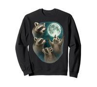 Three Raccoons Howling At The Moon 3 Raccoon Moon Felpa