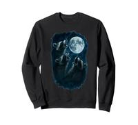 Three Raccoons Howling At The Moon 3 Raccoon Moon Felpa