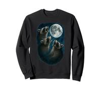 Three Raccoons Howling At The Moon 3 Raccoon Moon Felpa