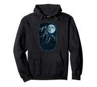 Three Raccoons Howling At The Moon 3 Raccoon Moon Felpa con Cappuccio
