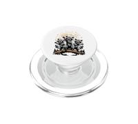 Three Raccoons Howling at the Moon Trash Panda PopSockets PopGrip per MagSafe