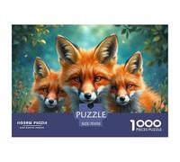 Three Red Foxes Puzzle Giochi 1000 Pezzi Festa Aziendale Arte Animal Puzzle Adulti Foto 70x50cm/1000pcs