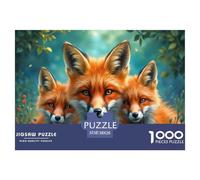 Three Red Foxes Puzzle Giochi 1000 Pezzi Per Adulti E Ragazzi Arte Animal Puzzle Adulti Idea Regalo Per 38x26cm/1000pcs