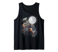 Three Sea Turtles Moon Howling At Moon Funny Parody Meme Canotta