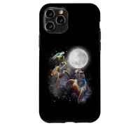 Three Sea Turtles Moon Howling At Moon Funny Parody Meme Custodia per iPhone 11 Pro