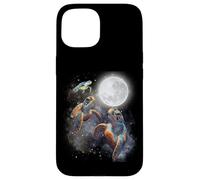 Three Sea Turtles Moon Howling At Moon Funny Parody Meme Custodia per iPhone 15