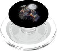 Three Sea Turtles Moon Howling At Moon Funny Parody Meme PopSockets PopGrip per MagSafe