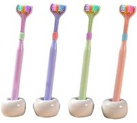 Three-Sided Soft Hair Tooth Toothbrush, Ultra Soft Brush Bristles,Deeply And Thoroughly To Clean Teeth And Gums For Adults And Children .(Random Color) (1 pc-random Color Sent)