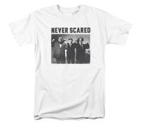 Three Stooges - Never Scared - T-Shirt Corte Per Adulti Unisex - Bianco