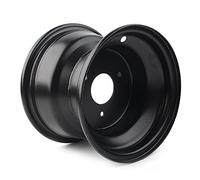 Three T FSFY 18x9,50-8 pollici ATV UTV Mozzo per cerchione posteriore in alluminio 3 fori di ricambio adatto per ATV Go Kart fuoristrada Dirt Pit Bike Quad Dirt Bikes Bici da strada, Nero