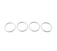 Three T FSFY 4 Pezzi Argento Anelli di Sfiato del Condizionatore d'Aria Accessori Interni per Audi A1 S1 8X 2010-2018
