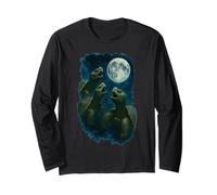 Three Tortoises Howling At The Moon 3 Turtle Moon Maglia a Manica
