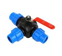 Three Way Faucet With Handle For Household Plumbing Metal Construction Smooth Universal Fit For Residential Kitchens And Bathrooms (Blue1, 18x11x6 cm)