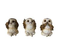 Nemesis Now Tre sagge gufi marroni statuette 7,5 cm