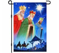Three Wise Men Christmas Bandiera 30X45Cm Striscione Moda Appendere Bandiera Da Giardino Per Dormitorio Spiaggia Balcone