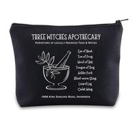 Three Witches Apothecary Makeup Bag Weird & Weyward & Wayward Sisters Gift Witches - Astuccio con cerniera, Tre streghe Regno Unito