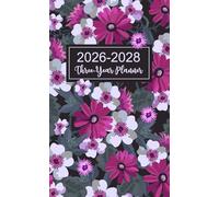 Three-Year Pocket Planner 2026-2028: 36-Month Organizer for Daily Planning from January 2026 to December 2028 with Federal Holidays in a Compact Size for Purse featuring Elegant Purple Flowers Cover