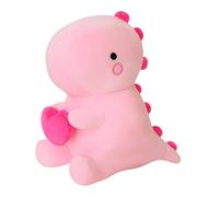 Threegoat Dinosaur Stuffed Animal, Loving Soft Dino Plush Toys with Holding Heart for Valentine Day, Sweet Romantic Anniversary Birthday Gift for Her Girls Boys Girlfriend Pink 30cm