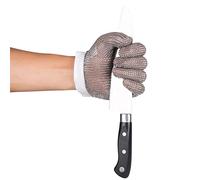 ThreeH Guanti resistenti al taglio Rete metallica 304L in acciaio inossidabile per tagliare il taglio a fette Lavorazione della carne GL08 S(1 pezzo)