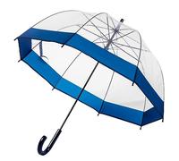 ThreeH Ombrello a bolla chiara con antivento trasparente cupola POE baldacchino ampio trim Ombrello da sposa classico ad apertura automatica,Blu