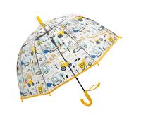 ThreeH Ombrello a Bolle Trasparente per Bambini Antivento Leggero Perfetto per Bambini dai 2 ai 7 anni Ombrello a Cupola con Apertura Automatica Colore Giallo