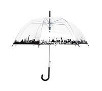 ThreeH Ombrello automatico Cupola trasparente, da donna,Ombrello Portatile Automatico Antivento KS25B