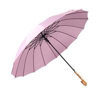 ThreeH Ombrello Classico Impermeabile Automatico Ombrello Viaggio Antivento Ombrello Manico in Legno KS08,Purple