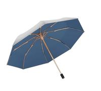 ThreeH Ombrello da viaggio Ombrello antivento pieghevole compatto rivestimento argento UPF 50+ per giorni di sole piovoso,Blu