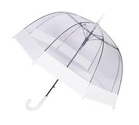 ThreeH Ombrello trasparente Lightwight cupola a bolle con manico facile da impugnare per donne ragazze pioggia matrimonio ombrello,Bianco