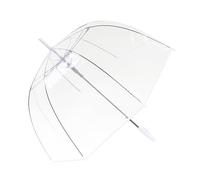 ThreeH Ombrello trasparente Ombrello romantico antivento della pioggia della cupola Automatico aperto chiaro POE baldacchino per matrimoni, Bianco