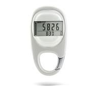 ThreeH Pedometro Digitale da Passeggio Step Tracker con Clip 7 Giorni di Memoria Distanza a Piedi Miglia/km Esercizio Fitness Attività Calorie per Anziani Adolescenti Adulti Bianco