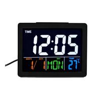 ThreeH Sveglia digitale da tavolo con display LCD, ora, data, giorno della settimana e temperatura ambiente sempre in vista, ideale per camera da letto, ufficio e soggiorno