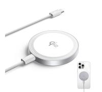 THREEKEY Caricatore Wireless for Magsafe, Qi2 15W Wireless Charger, Caricamento Rapido Pad Magneti Bilaterali con iPhone 16-12 e Galaxy S25 Ultra, Caricatore Magnetico con Cavo USB-C da 5