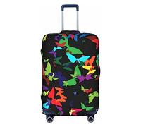 Thril Bella farfalla Trolley Valigie Copertura Elastica Delle Signore Ragazze Dei Bagagli Copertura Grande, bianco, x-large