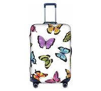 Thril Bella farfalla Trolley Valigie Copertura Elastica Delle Signore Ragazze Dei Bagagli Copertura Media, bianco, x-large