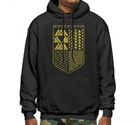 Thril Destiny 2 - Felpa con cappuccio da uomo, a maniche lunghe, con tasca superiore, Nero , S