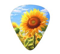 Thriving Sunflower plettri per chitarra in dimensioni sottili, medie e spesse, set da 12 pezzi, adatti per chitarra elettrica e vari strumenti