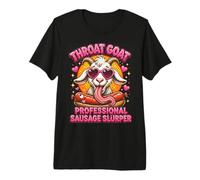 Throat Goat Professional Sausage Slurper Novelty Stag Party Maglietta Premium