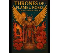 Thrones of Flame & Roses: A Fantasy Adult Coloring Book of Masquerades, and Magical Realms for Stress Relief and Creativity